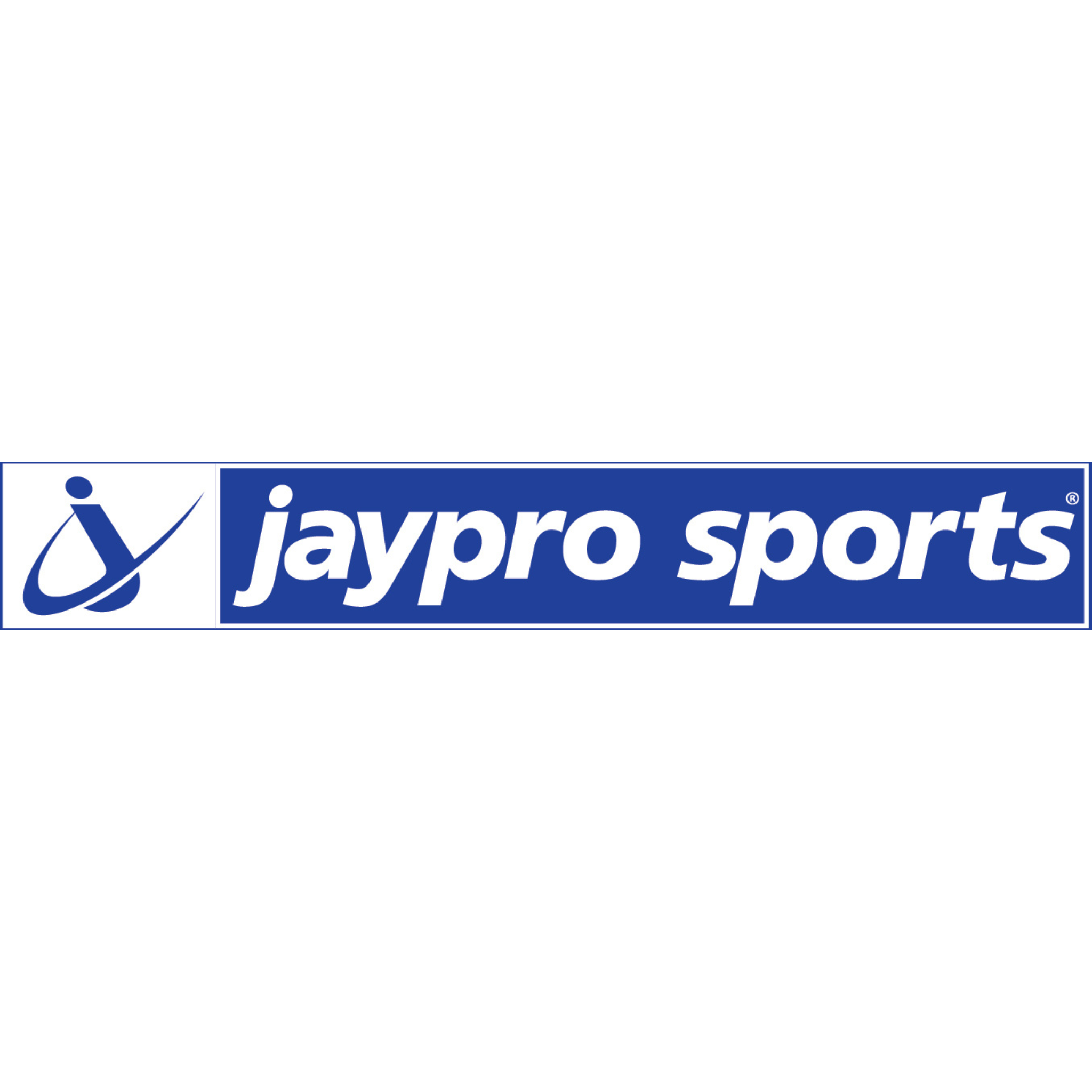 Jaypro Sports logo featuring bold blue lettering, representing professional athletic equipment for schools, gyms, and sports facilities.
