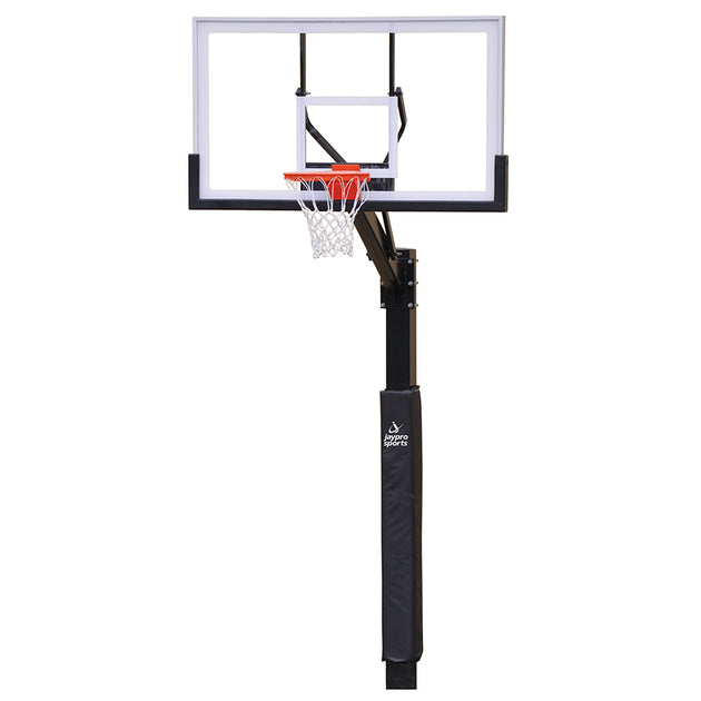 400-AC-FG - Basketball System - The Church Yard - (4 in. Sq. Pole with 40 in. in.Play Safe in. Area) - 48 in. Acrylic Backboard, Flex Goal, and Edge/Protector Padding - Image 1