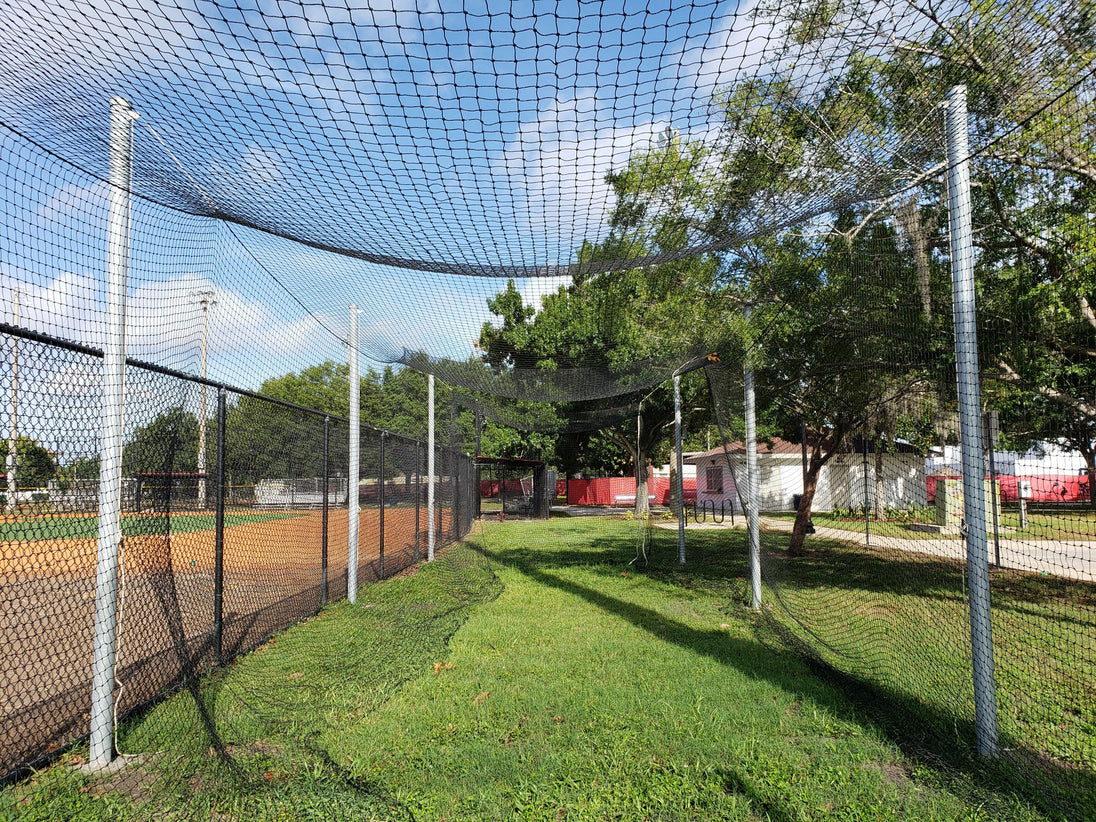 Gared Outdoor 3-1/2" O.D. Steel Batting Cage, 55'