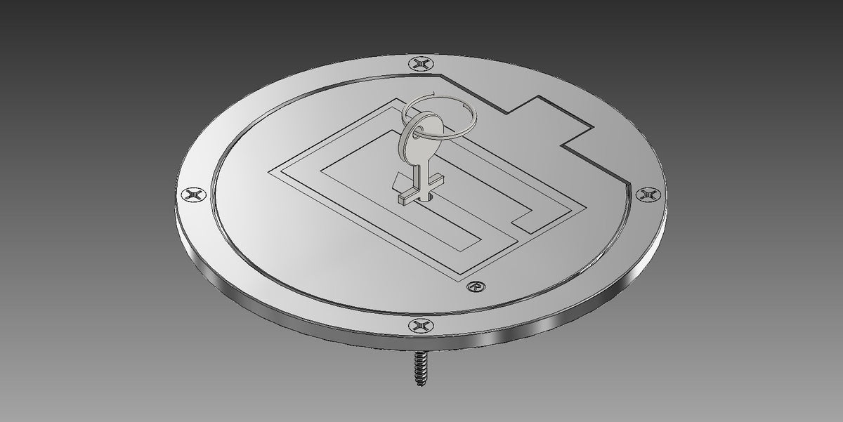Gared 6-1/4" Swivel Locking Chrome Cover Plate