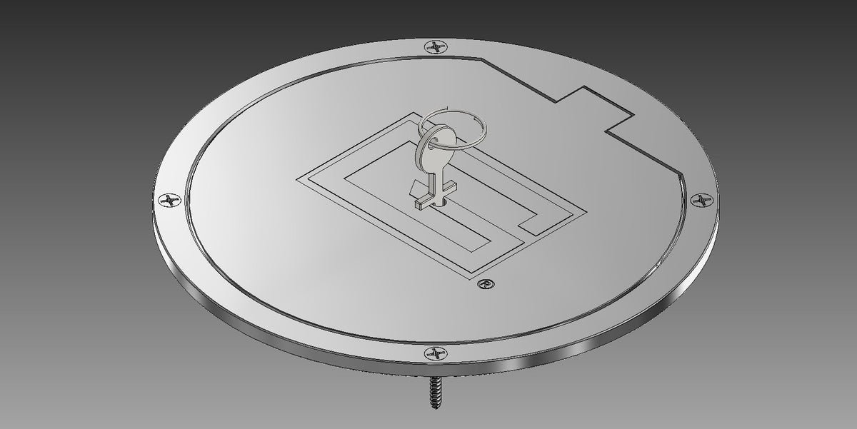 Gared 8" Swivel Locking Chrome Cover Plate