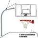 656-AC-DR - Basketball System - Gooseneck (5-9/16 in. Pole with 6 ft. Offset) - 72 in. Acrylic Backboard - Double Rim Goal - Image 1