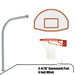 656-FABT-SG - Basketball System - Gooseneck (5-9/16 in. Pole with 6 ft. Offset) - 54 in. Aluminum Fan Backboard - Super Goal - Image 1