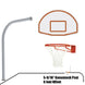 656-FABT-SG - Basketball System - Gooseneck (5-9/16 in. Pole with 6 ft. Offset) - 54 in. Aluminum Fan Backboard - Super Goal - Image 1