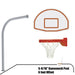 656-FABT-UB - Basketball System - Gooseneck (5-9/16 in. Pole with 6 ft. Offset) - 54 in. Aluminum Fan Backboard - Playground Breakaway Goal - Image 1