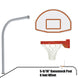 656-FABT-UB - Basketball System - Gooseneck (5-9/16 in. Pole with 6 ft. Offset) - 54 in. Aluminum Fan Backboard - Playground Breakaway Goal - Image 1