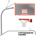 656-PERF-DR - Basketball System - Gooseneck (5-9/16 in. Pole with 6 ft. Offset) - 72 in. Perforated Steel Backboard - Double Rim Goal - Image 1