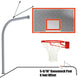 656-PERF-SG - Basketball System - Gooseneck (5-9/16 in. Pole with 6 ft. Offset) - 72 in. Perforated Steel Backboard - Super Goal - Image 1
