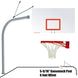 656-RS-DR - Basketball System - Gooseneck (5-9/16 in. Pole with 6 ft. Offset) - 72 in. Steel Backboard - Double Rim Goal - Image 1