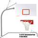 656-RS-FR - Basketball System - Gooseneck (5-9/16 in. Pole with 6 ft. Offset) - 72 in. Steel Backboard - Flex Rim Goal - Image 1