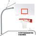 656-RS-SG - Basketball System - Gooseneck (5-9/16 in. Pole with 6 ft. Offset) - 72 in. Steel Backboard - Super Goal - Image 1