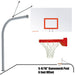 656-RS-UB - Basketball System - Gooseneck (5-9/16 in. Pole with 6 ft. Offset) - 72 in. Steel Backboard - Playground Breakaway Goal - Image 1