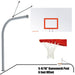 656-RS-UG - Basketball System - Gooseneck (5-9/16 in. Pole with 6 ft. Offset) - 72 in. Steel Fan Backboard - Playground Goal - Image 1