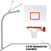 656-ST-DR - Basketball System - Gooseneck (5-9/16 in. Pole with 6 ft. Offset) - 60 in. Steel Backboard - Double Rim Goal - Image 1