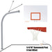 656-ST-UG - Basketball System - Gooseneck (6 in. Pole with 6 ft. Offset) - 60 in. Steel Backboard - Playground Goal - Image 1