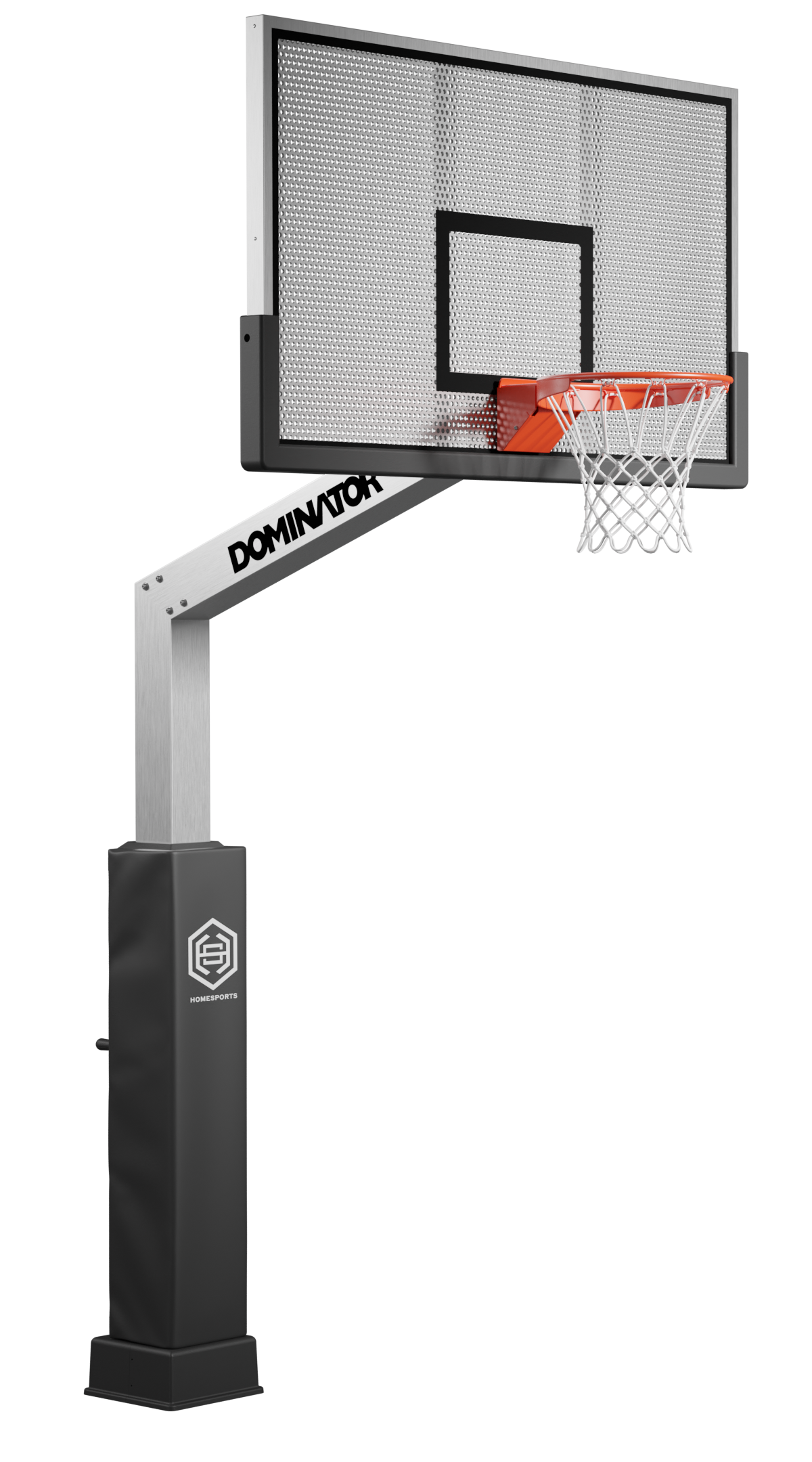 Dominator Pro 72″ Basketball Hoop - Perforated Aluminum Backboard, In