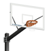 772-CV-UB - Basketball System - Titan  (Powder Coated) Black (6 in. x 6 in. Pole with 6 ft. Offset) - 72 in. Glass Backboard - Playground Breakaway Goal (Surface Mount) - Image 1