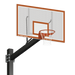 772-PF-FR - Basketball System - Titan  (Powder Coated) Black (6 in. x 6 in. Pole with 6 ft. Offset) - 72 in. Perforated Steel Backboard - Flex Rim Goal (Surface Mount) - Image 1