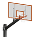 772-PF-FR - Basketball System - Titan  (Powder Coated) Black (6 in. x 6 in. Pole with 6 ft. Offset) - 72 in. Perforated Steel Backboard - Flex Rim Goal (Surface Mount) - Image 1