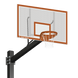 770-PF-UG - Basketball System - Titan  (Powder Coated) Black (6 in. x 6 in. Pole with 6 ft. Offset) - 72 in. Perforated Steel Backboard - Playground Goal - Image 1