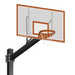 772-PF-UG - Basketball System - Titan  (Powder Coated) Black (6 in. x 6 in. Pole with 6 ft. Offset) - 72 in. Perforated Steel Backboard - Playground Goal (Surface Mount) - Image 1