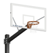 770-CV-UB - Basketball System - Titan  (Powder Coated) Black (6 in. x 6 in. Pole with 6 ft. Offset) - 72 in. Glass Backboard - Breakaway Playground Goal - Image 1