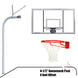 996-AC-SG - Basketball System - Gooseneck (4-1/2 in. Pole with 4 ft. Offset) - 72 in. Acrylic Board - Super Goal - Image 1