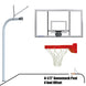 996-AC-UB - Basketball System - Gooseneck (4-1/2 in. Pole with 4 ft. Offset) - 72 in. Acrylic Board - Playground Breakaway Goal - Image 1