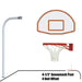 996-FABT-DR - Basketball System - Gooseneck (4-1/2 in. Pole with 4 ft. Offset) - 54 in. Aluminum Fan Board - Double Rim Goal - Image 1