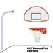 996-FABT-FR - Basketball System - Gooseneck (4-1/2 in. Pole with 4 ft. Offset) - 54 in. Aluminum Fan Board - Flex Rim Goal - Image 1