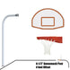 996-FABT-UG - Basketball System - Gooseneck (4-1/2 in. Pole with 4 ft. Offset) - 54 in. Aluminum Fan Board - Playground Goal - Image 1