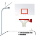996-RS-DR - Basketball System - Gooseneck (4-1/2 in. Pole with 4 ft. Offset) - 72 in. Steel Board - Double Rim Goal - Image 1