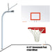 996-RS-FR - Basketball System - Gooseneck (4-1/2 in. Pole with 4 ft. Offset) - 72 in. Steel Board - Flex Rim Goal - Image 1