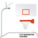 996-RS-UB - Basketball System - Gooseneck (4-1/2 in. Pole with 4 ft. Offset) - 72 in. Steel Board - Playground Breakaway Goal - Image 1