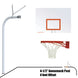 996-ST-DR - Basketball System - Gooseneck (4-1/2 in. Pole with 4 ft. Offset) - 60 in. Steel Board - Double Rim Goal - Image 1