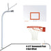 996-ST-SG - Basketball System - Gooseneck (4-1/2 in. Pole with 4 ft. Offset) - 60 in. Steel Board - Super Goal - Image 1