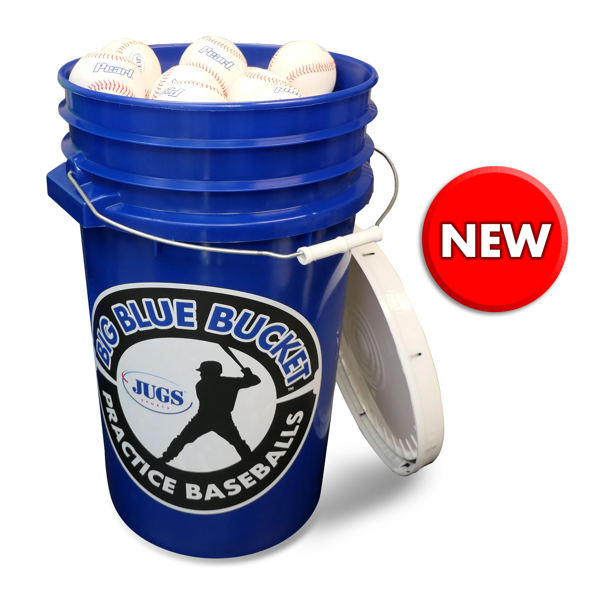 Jugs Sports Bucket of JUGS Youth League Pearl Baseballs