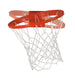 Bison breakaway basketball rim on T-REX Americana manual system showing 180-degree flex detail