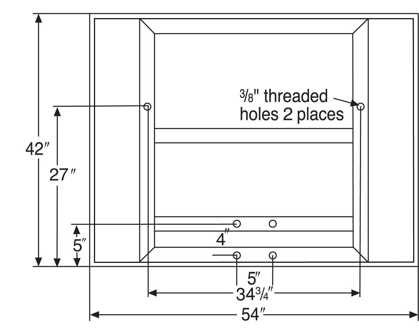 Bison 42" x 54" Polycarbonate Playground Backboard