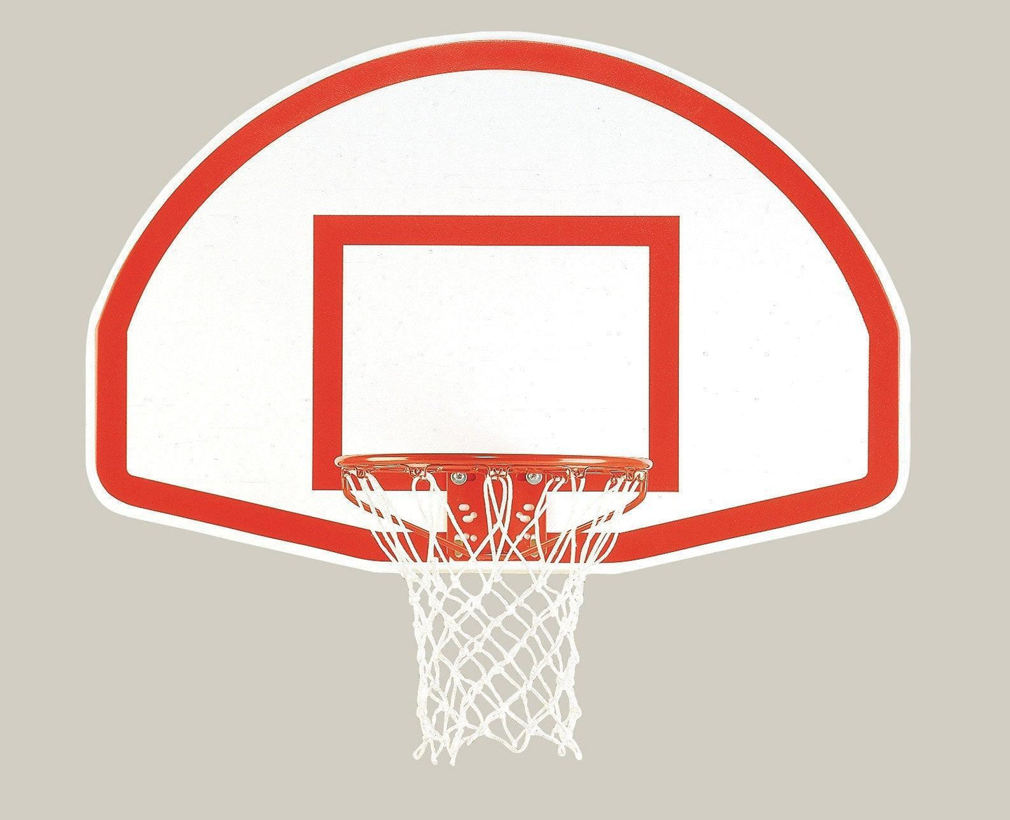 Bison Lifeguard White Aluminum Backboard with Border & Shooter's Square