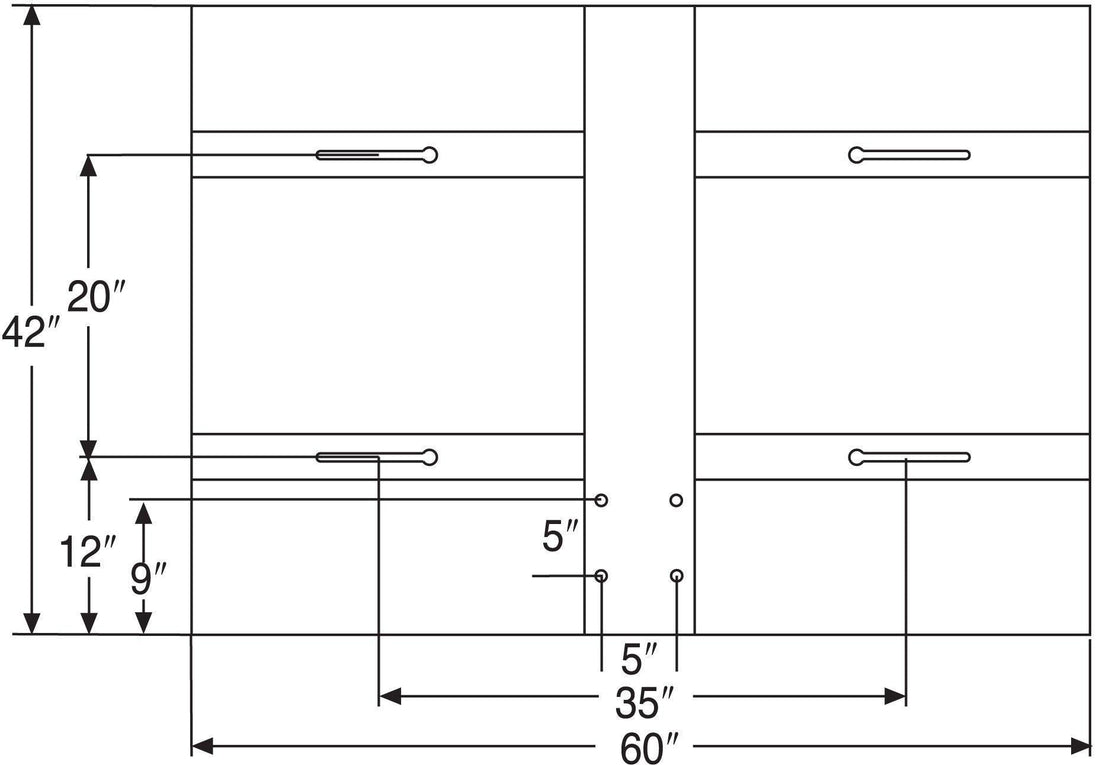 Bison 42" x 60" Ultimate Rectangular Steel Playground and Side Court Backboard