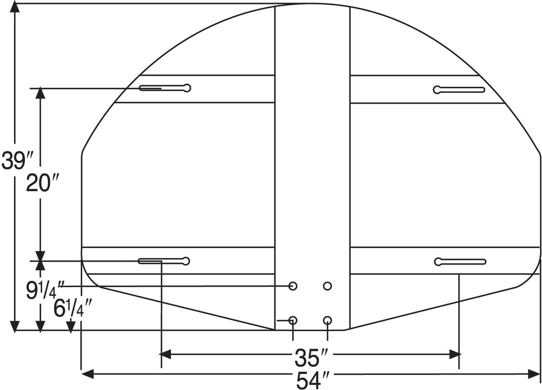 Bison Fan-Shaped Steel Playground Backboard Retrofit Kit