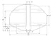Bison 39" x 54" Dura Steel Fan-Shaped Playground Backboard