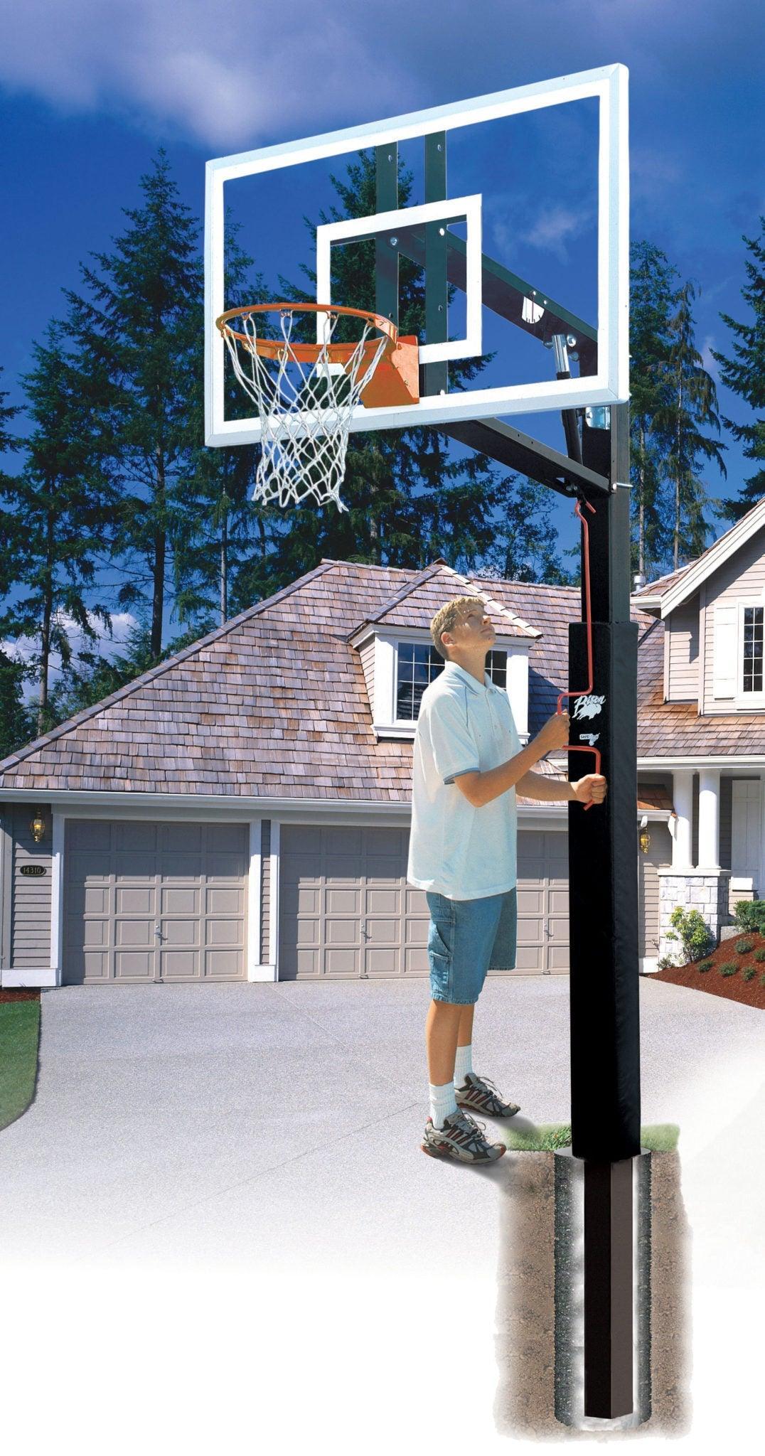 Bison Lottery Pick ZipCrank 4" Adjustable Basketball System