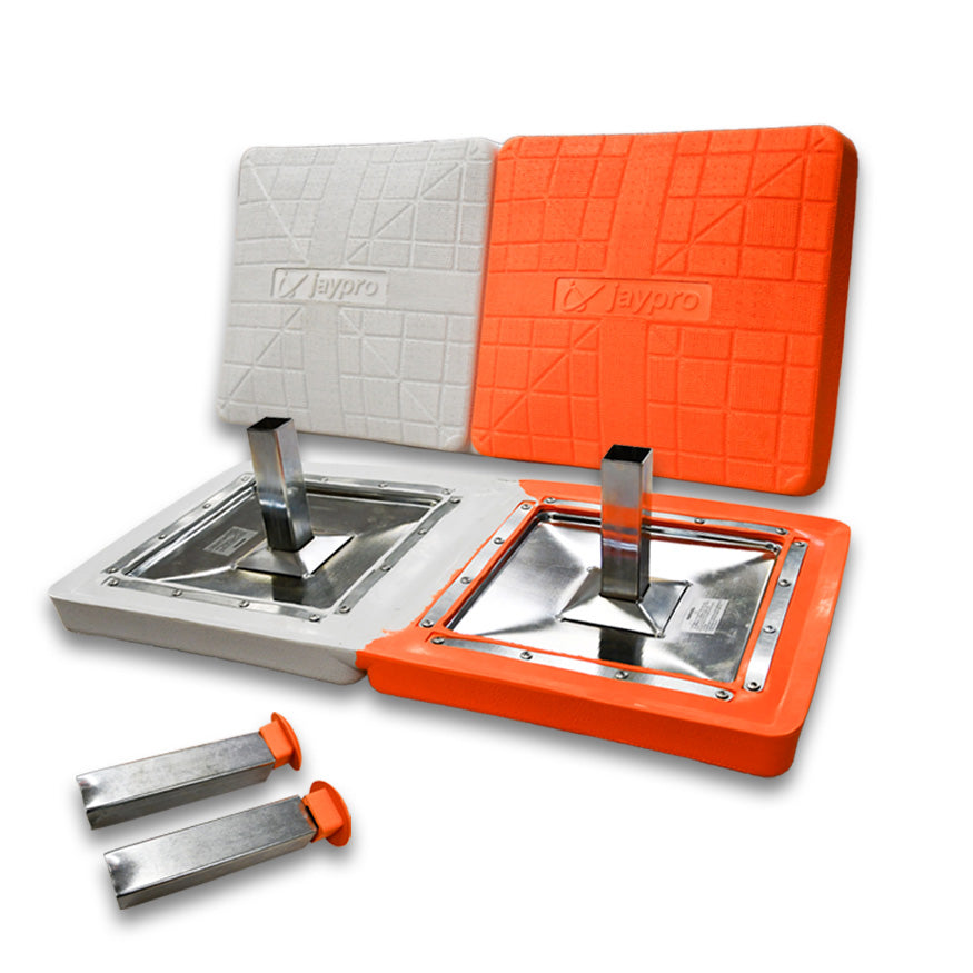 JayPro Sports Double First Base - Pro-Style Hollywood (30 in.L x 15 in.W x 3 in.H) (Orange/White)