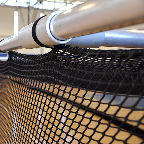 JayPro Sports Batting Tunnel Net - Indoor Multi-Sport  (70 ft.L x 12 ft.W x 12 ft.H) (3/4 in. Knotless Nylon Mesh) (Black - UV Stabilized)