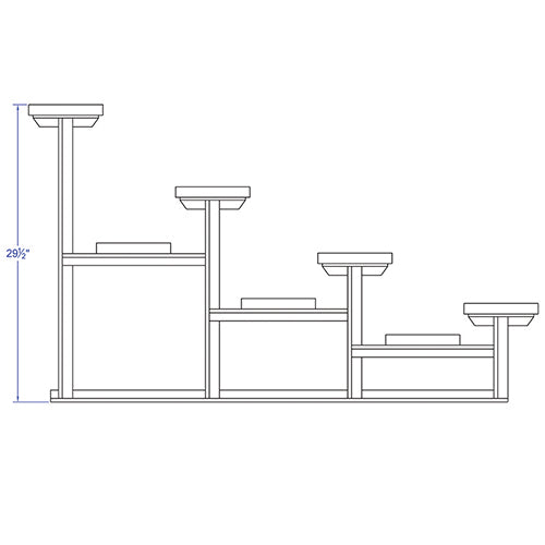 JayPro Sports Bleacher - 27 ft. (4 Row - Single Foot Plank) - Standard,  Outdoor