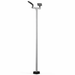 Tall metal stand with two cameras on a white background