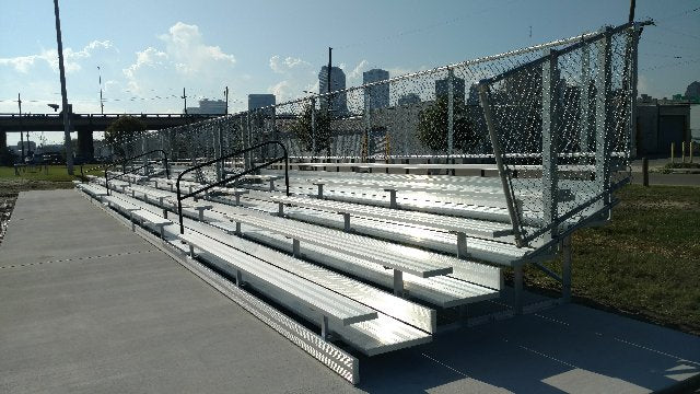Gared Spectator Stationary 21' Bleacher with Aisle, 5 Row