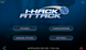 Game interface for 'I-Hack Attack' with options like Pitching, Fungo/Defense, and Manual Pitches on a dark background.